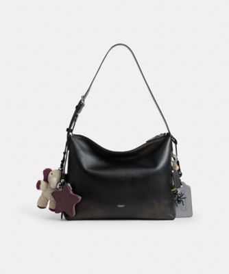 ＜COACH＞モット　メッセンジャー　バッグ　３８・ラブド　レザー・チャーム